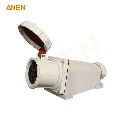 IEC60309 415V/125A 4P Panel-Mount Receptacle with Junction Box