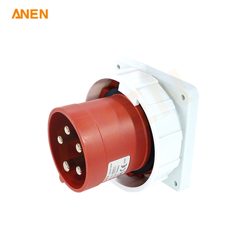 IEC60309 415V/63A 5P Panel-Mount Plug Inlet 560B6W