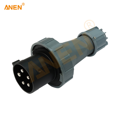 63A CEE Plug (Black Male) - Industrial Power Connector (3P+N+PE)