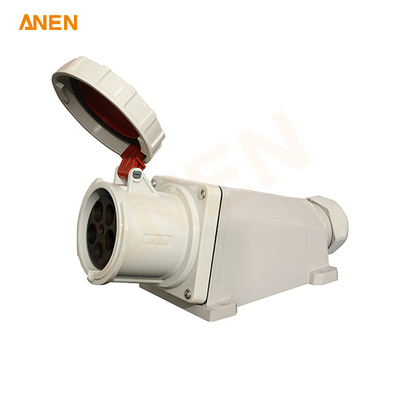 IEC60309 415V/125A 5P Panel-Mount Receptacle with Junction Box