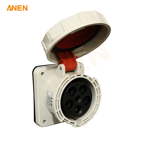 IEC60309 415V/63A 5P Panel-Mount Receptacle 560R6W