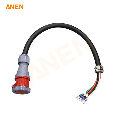 IEC60309 415V 125A Connector to 5C/2AWG Cable Whips