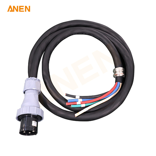 IEC60309 480V 125A 5P Plug to 5C/1AWG Cable Whips