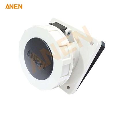 IEC60309 480V/63A 5P Angled Panel-Mount Receptacle